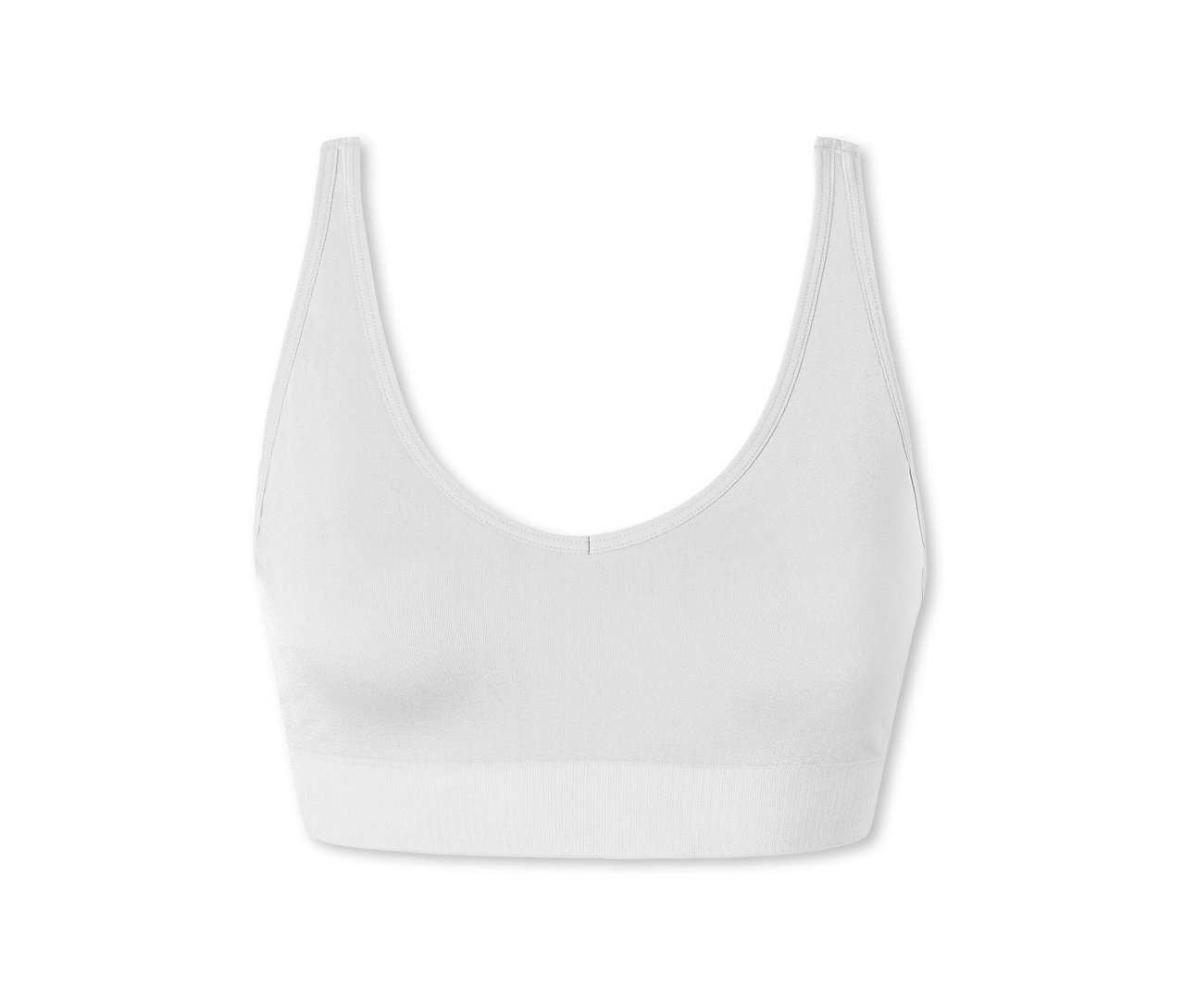 Fehér, betétes SCHIESSER puha melltartó.