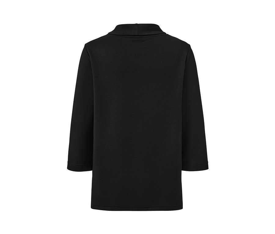 Fekete, 3/4-es ujjú szabadidőfelső.