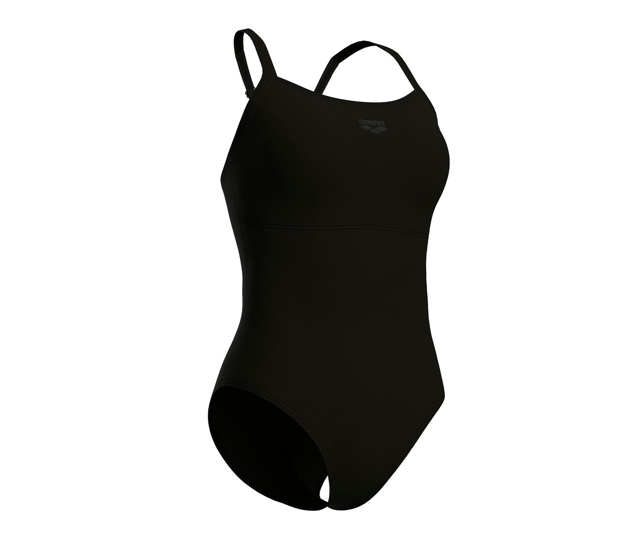 Fekete arena Feel Solid Lightdrop Back Bustier női fürdőruha.