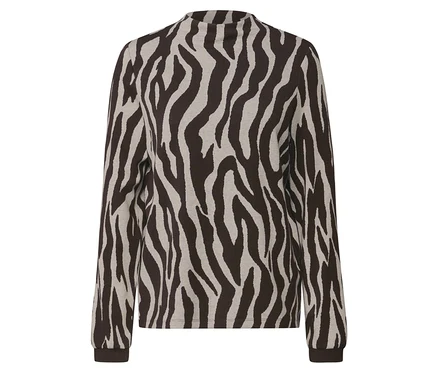 Street One jacquard póló zebra mintával.