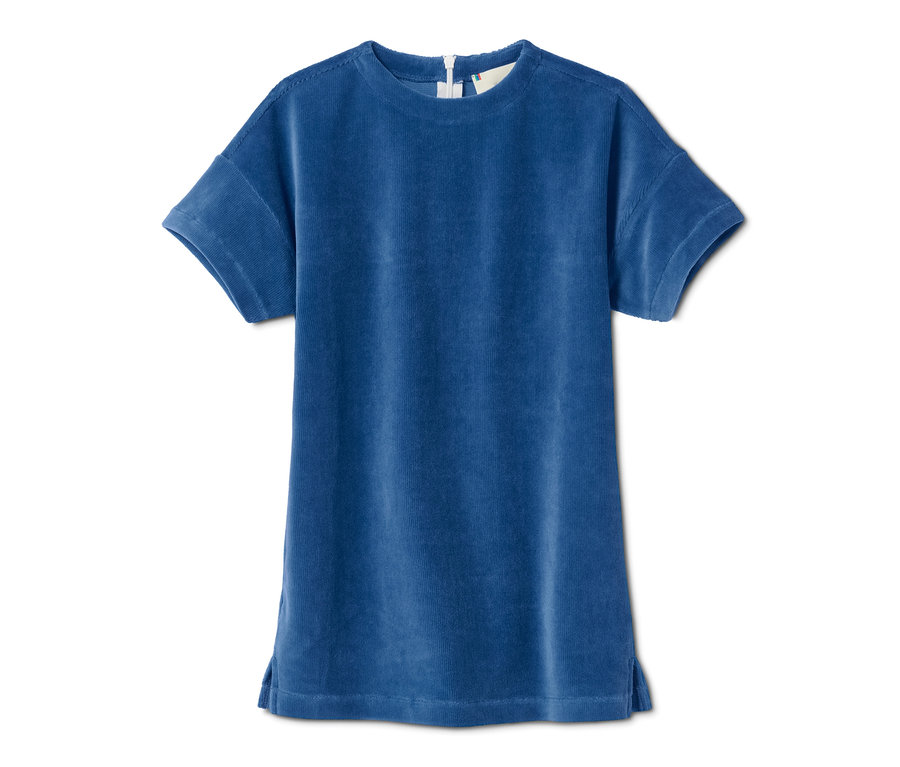 Kék kordbársony ruha.