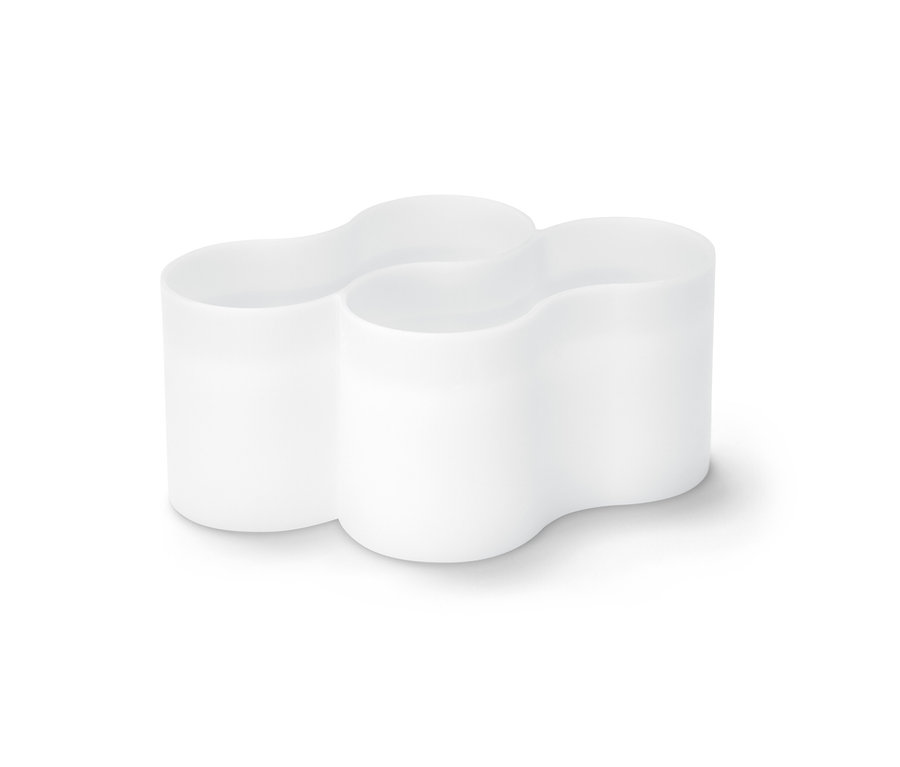 Fehér tubustartó három rekesszel.