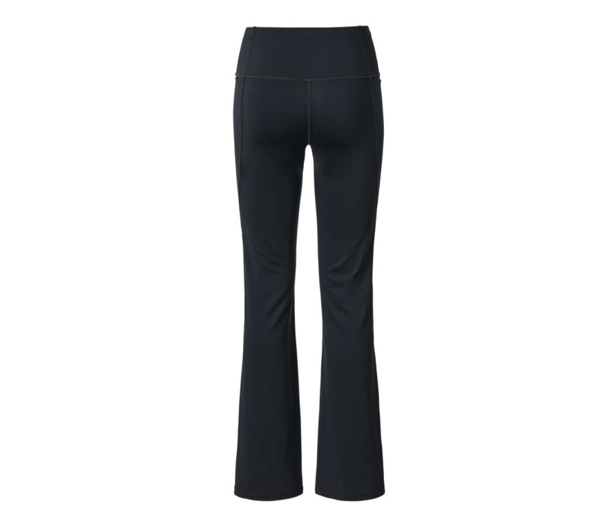 Fekete női alakformáló bőszárú sportnadrág.