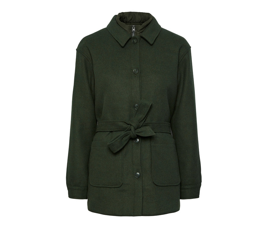 Zöld, 3 az 1-ben dzseki övvel.