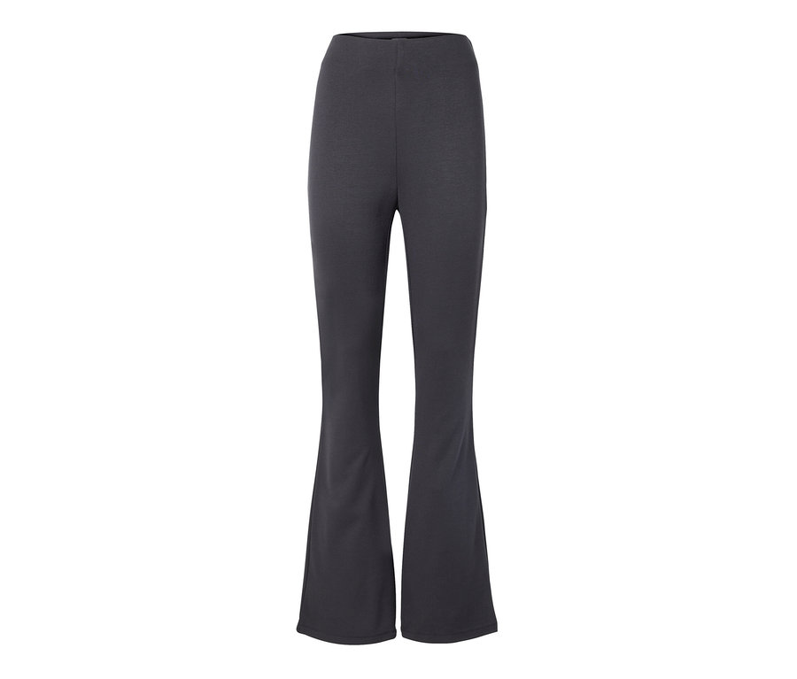 Női bőszárú leggings sötétkék színben, fehér alapon.