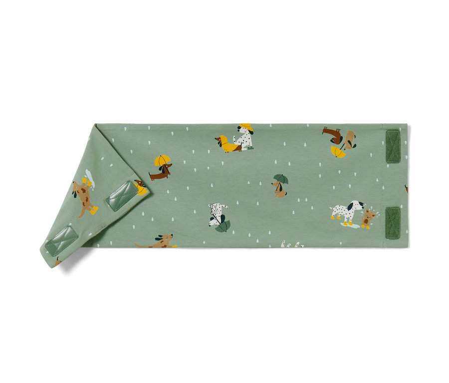 Egy tépőzáras gyereksál kutyás mintával.