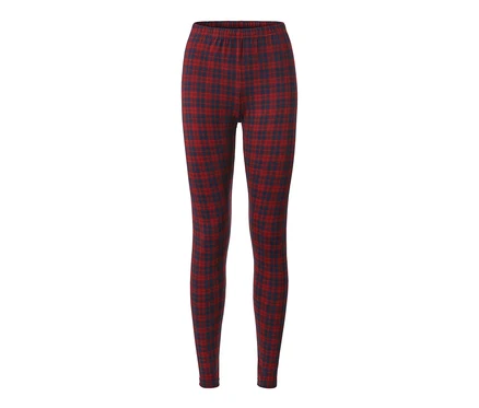 Piros-kék kockás puha leggings.