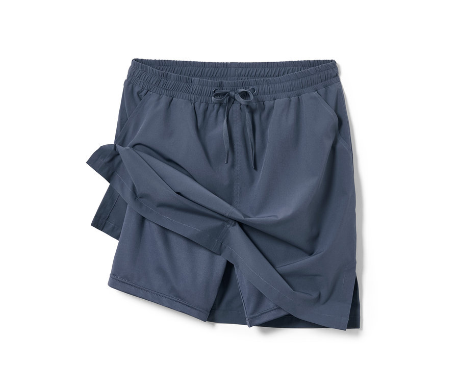 Sötétkék funkcionális nadrágszoknya.