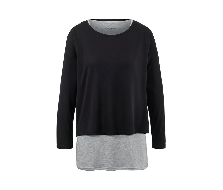 Fekete 2 az 1-ben sportfelső.