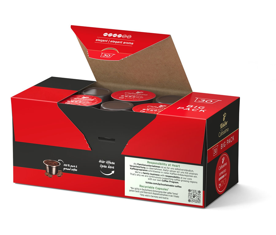 Nyitott csomag Cafissimo Espresso elegant - 30 kapszula.