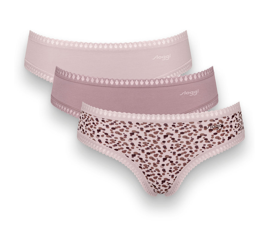 Három Sloggi Go Crush hipster alsó, rózsaszín.