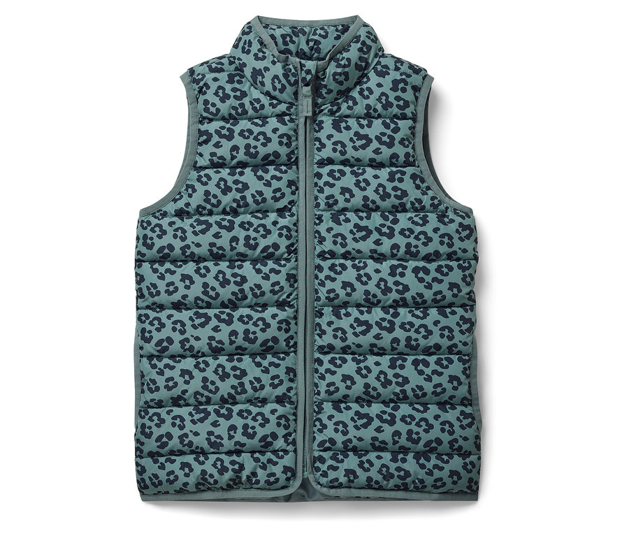 Mintás, steppelt gyerek mellény.