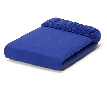 Prémium gumis dzsörzé lepedő, kék, szimpla