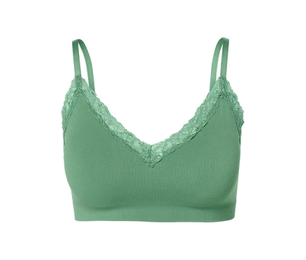 Zöld, seamless bustier csipkével.
