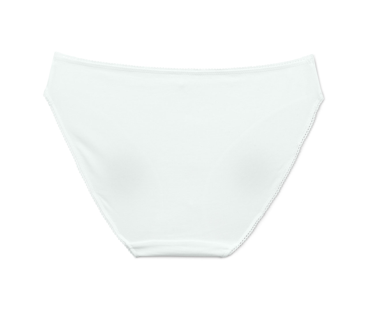 Egy fehér, 2 darabos női alsó részlete.