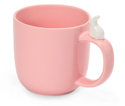 Porcelán bögre, nyuszi figurával, 300 ml