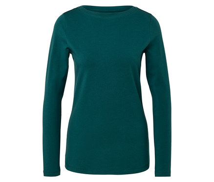 Női hosszú ujjú felső, petrolkék