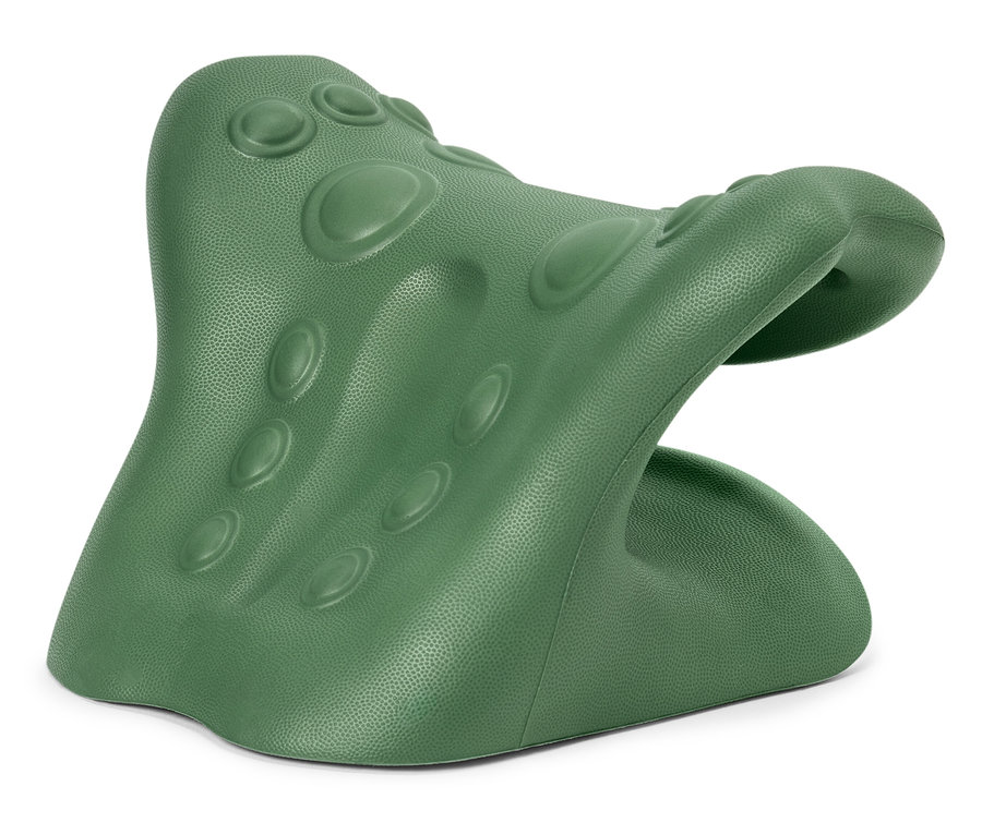 Zöld nyakmasszírozó eszköz.