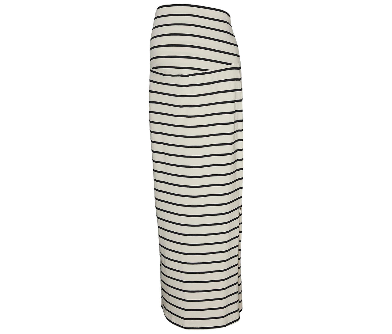 A képen egy fekete csíkos, fehér MAMALICIOUS MLEVA YD JRS MAXI SKIRT NOOS szoknya látható.
