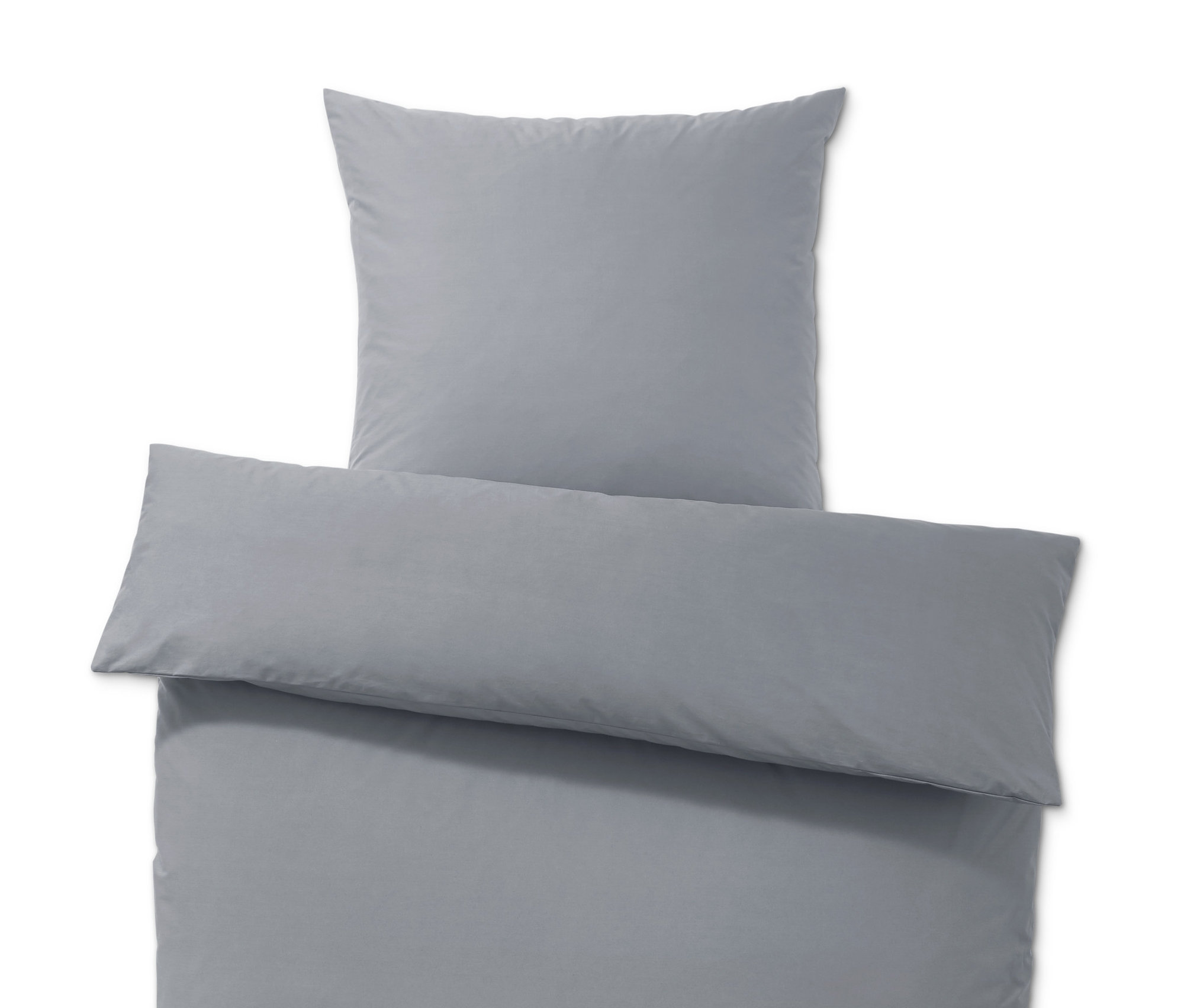 Szürke perkál ágyneműhuzat, normál és dupla méretben.