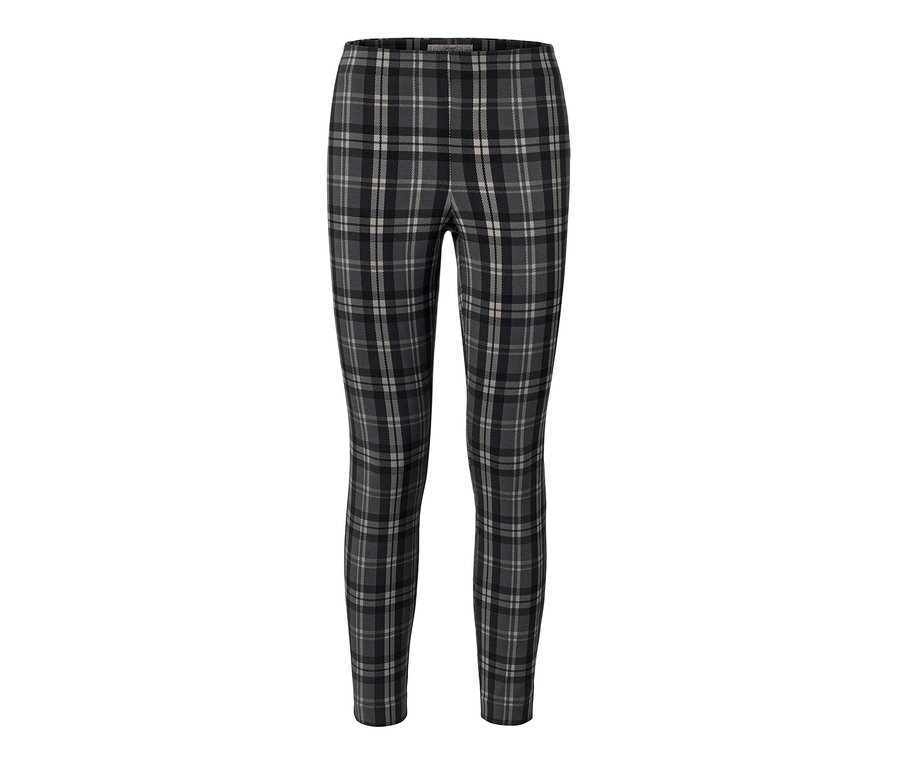 Női bokáig érő sztreccsnadrág, kockás.