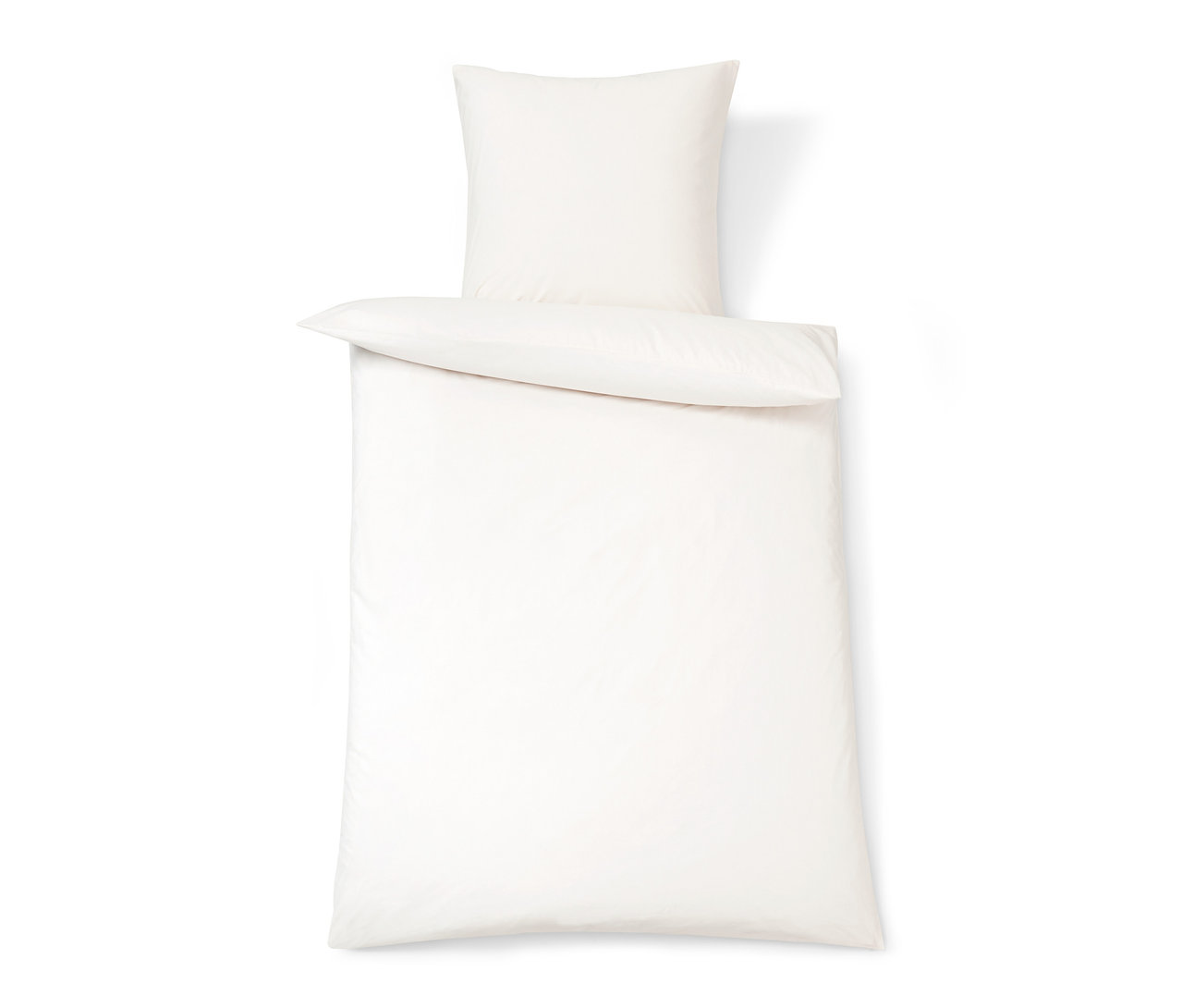 Fehér prémium pamut ágynemű normál méretben párnával.