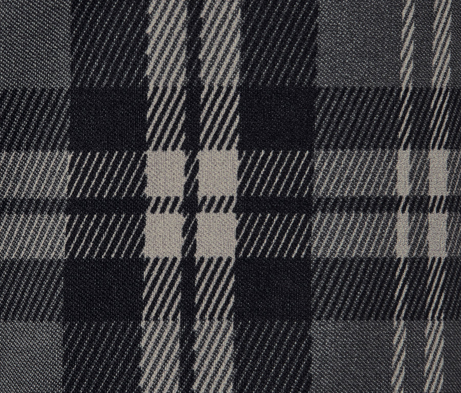 Női bokáig érő sztreccsnadrág, kockás, részletes kép.