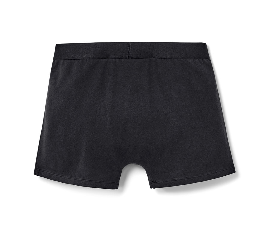 Egy fekete, 5 darabos férfi boxer alsónadrág szett részlete.