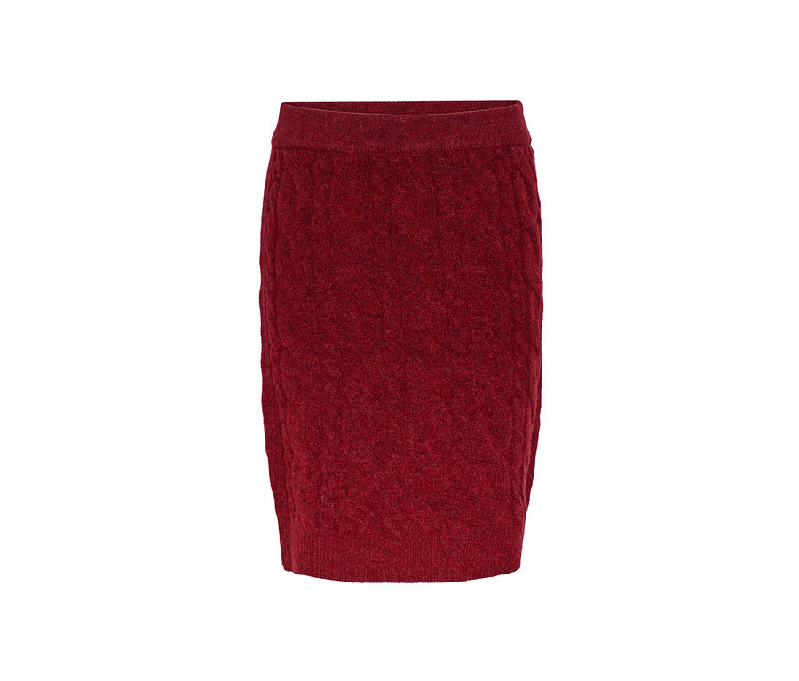 Egy piros kötött szoknya.