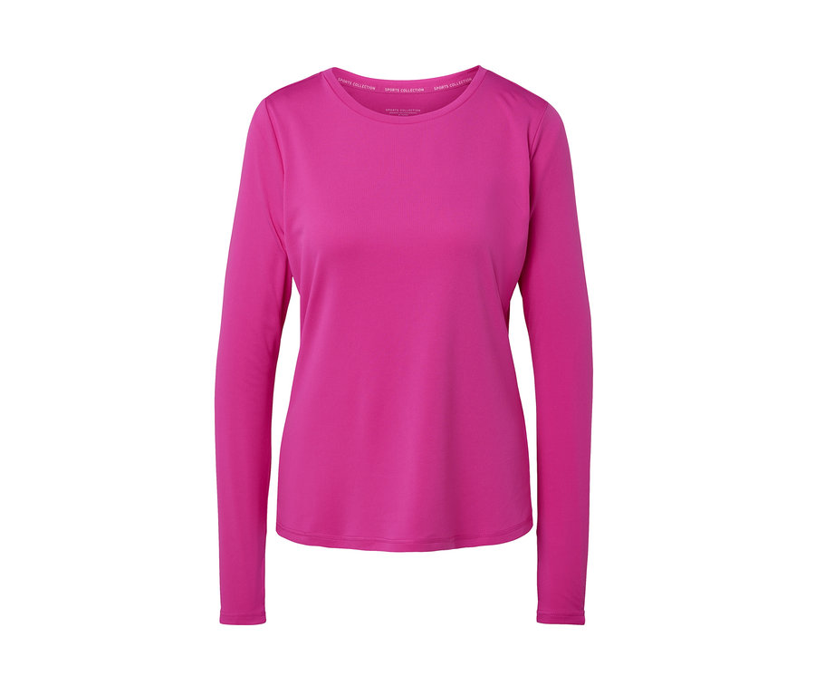 Rózsaszín, hosszú ujjú funkcionális felső.