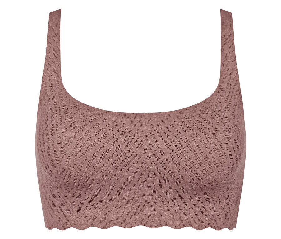 A kakaó színű sloggi ZERO Feel Bliss top részlete.