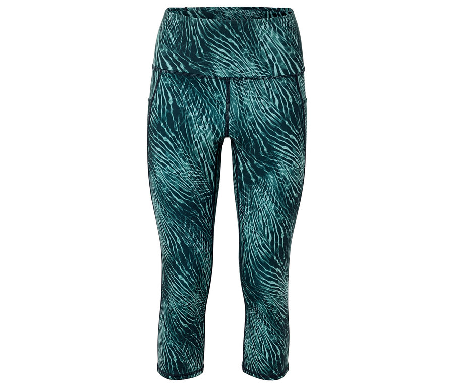 Zöld-kék leggings zebra mintával.