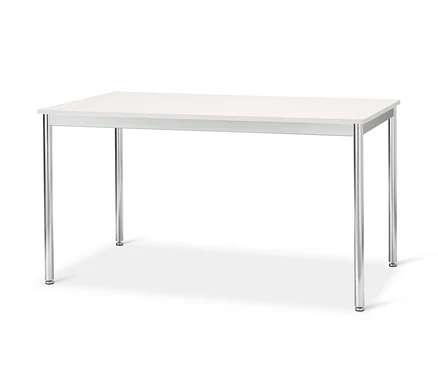 Fehér fém íróasztal »CN3«, kb. 140 x 80 cm.