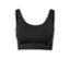 Fekete női bustier sportmelltartó.