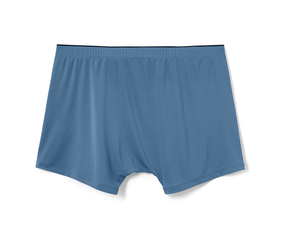 Egyetlen kék 4 férfi mikroszálas boxeralsó, mintás/sötétkék.