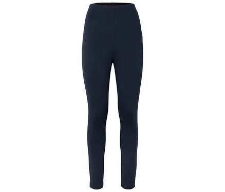 Sötétkék leggings fehér háttérrel.