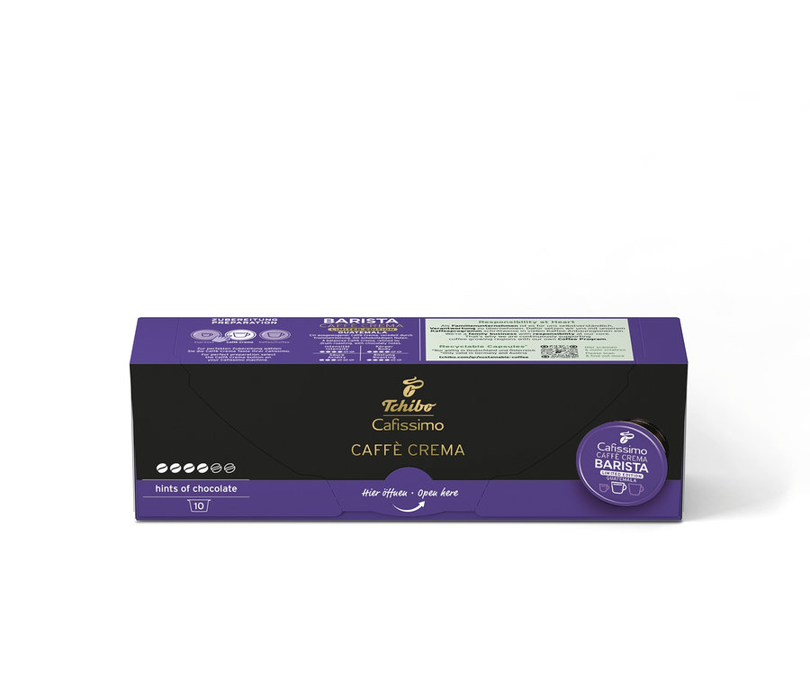 Egy csomag Cafissimo BARISTA Caffè Crema Guatemala, 10 darab kapszulával.