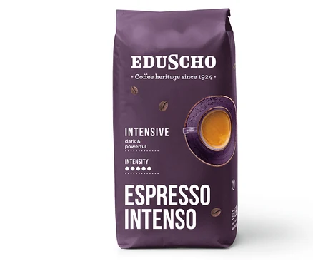 Egy csomag Eduscho Espresso Intenso - 1 kg szemes kávé.