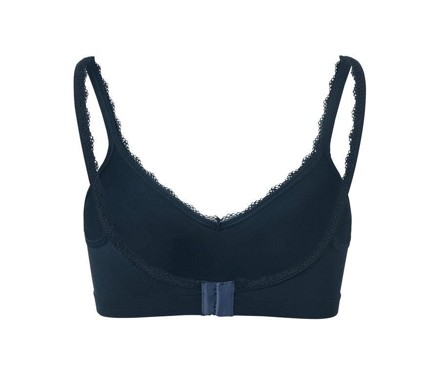 Kék, seamless, puha melltartó csipke részletekkel.