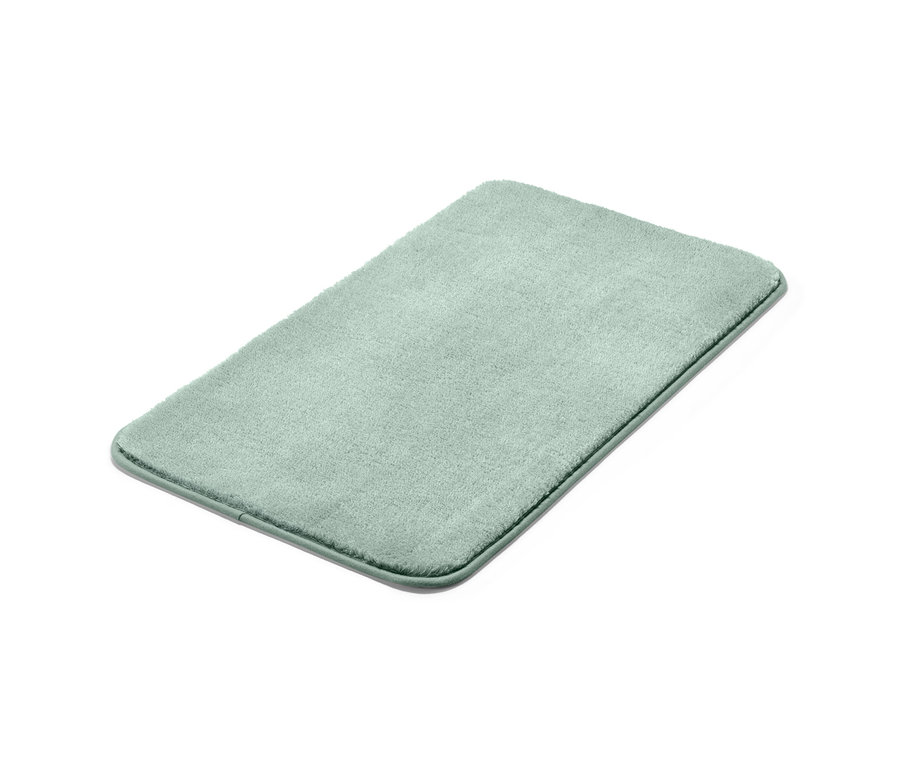 Zöld fürdőszobaszőnyeg, kb. 70 x 40 cm.