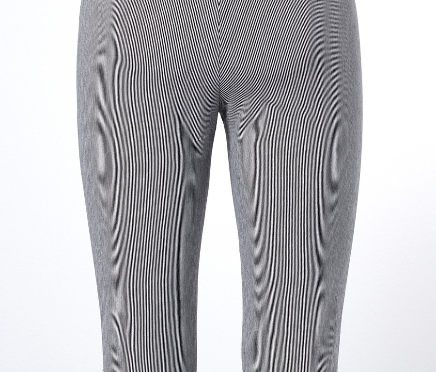 Csíkos, 3/4-es sztreccsnadrág próbababán.