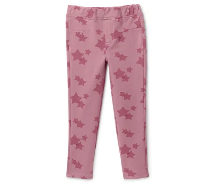 Rózsaszín leggings csillagmintával.