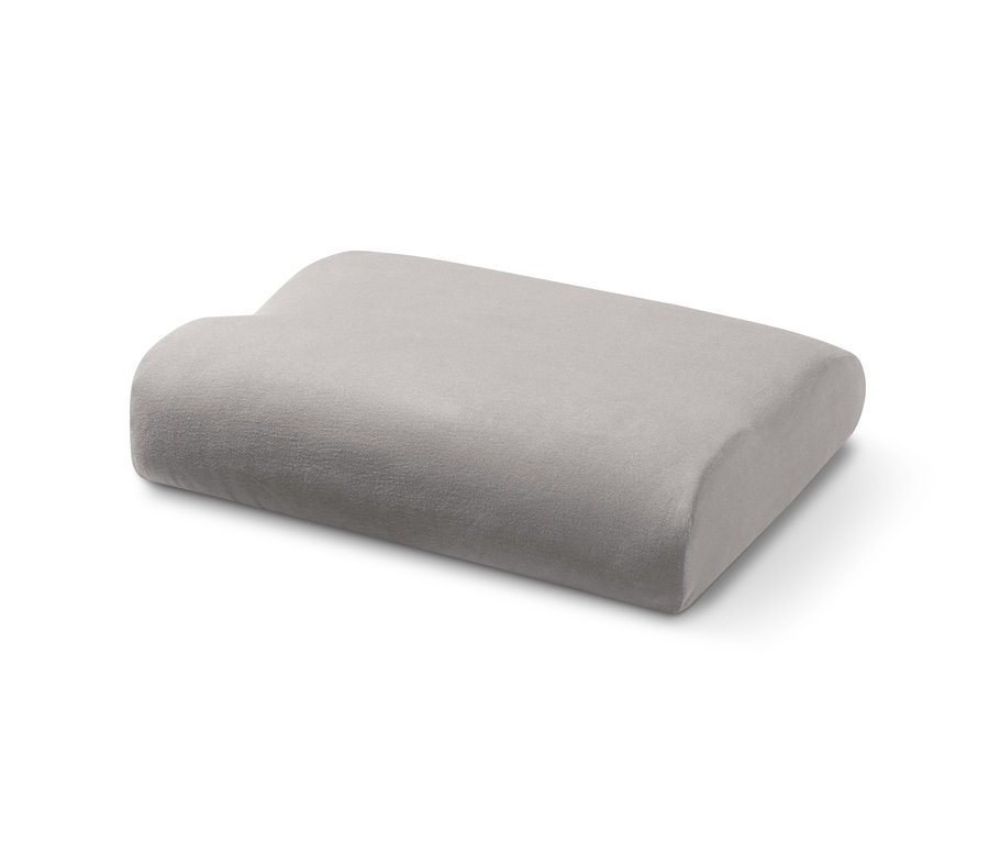 Egy szürke gumis párnahuzat, kb. 40x80cm.