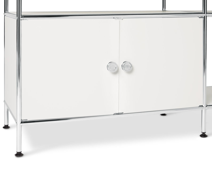 Fehér, 2 kiegészítő ajtó fém polchoz szettben.