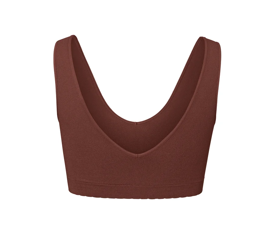 Barna női seamless bustier melltartó.