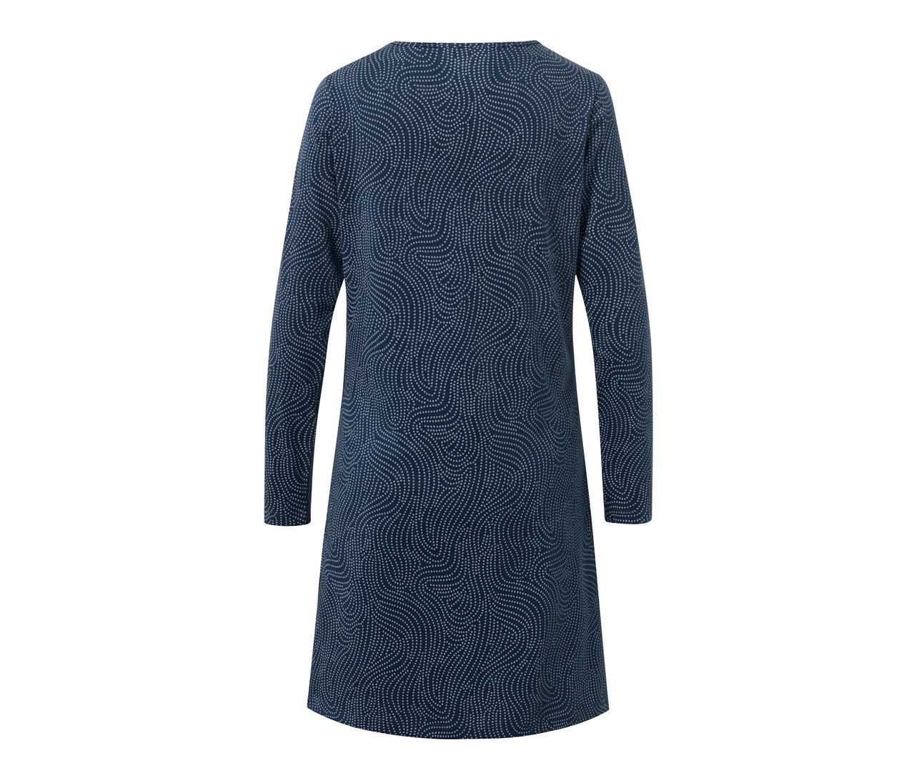 Mintás, sötétkék női hálóing.