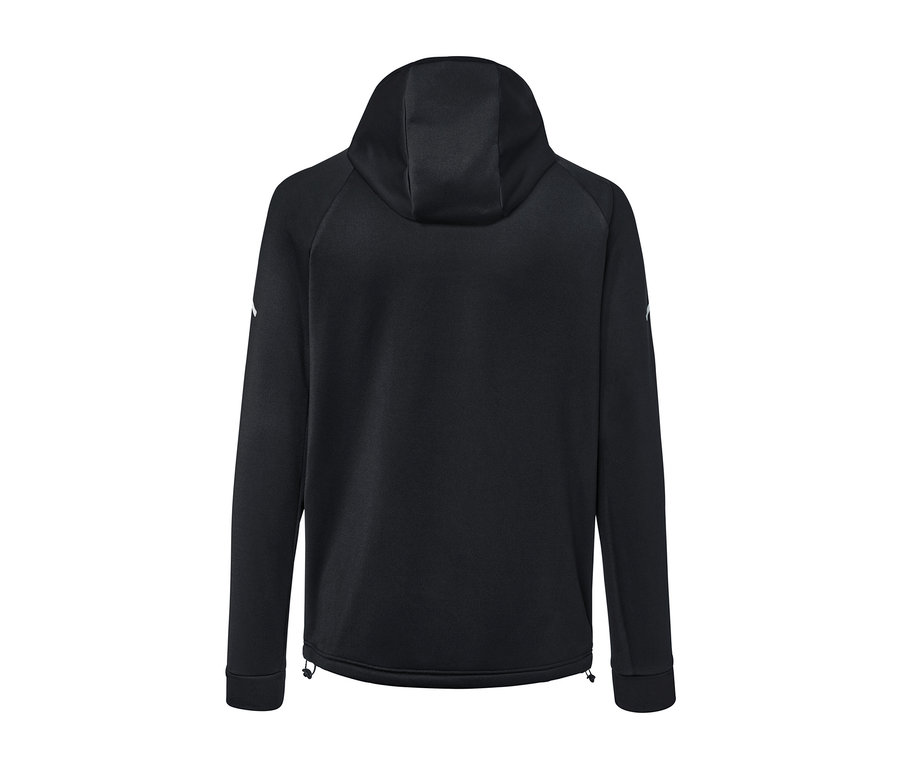 Fekete termodzseki hátulnézetből.