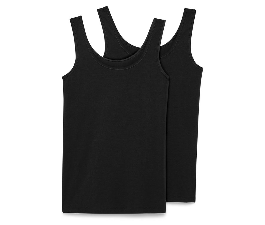 Két fekete női trikó egymáson.