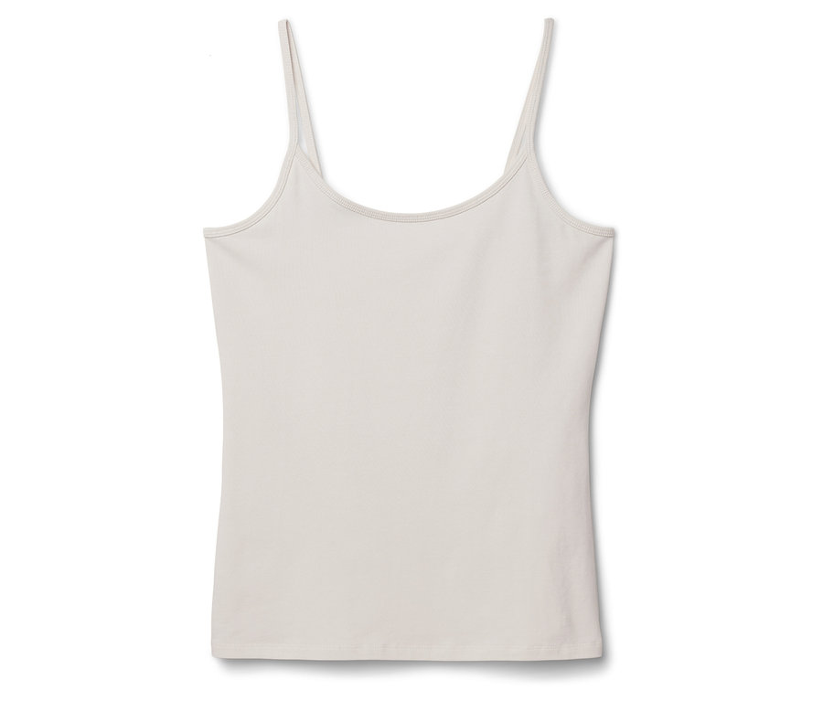 Bézs női spagettipántos felső.