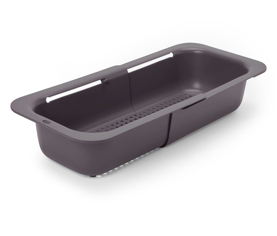 Szürke, kihúzható konyhai szűrő.